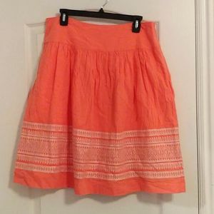 Downeast embroidered midi skirt- L